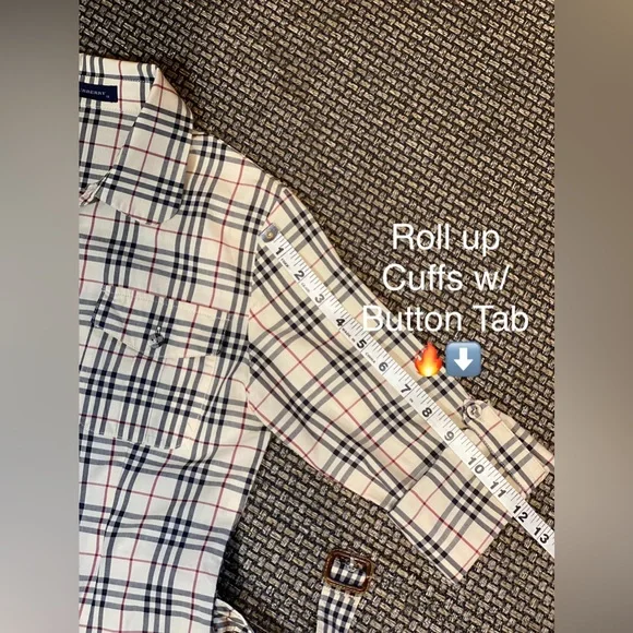 Burberry Nova Check BELTED Button Down Shirt Dress🔥NEW🔥Womens SM/Youth XL (12) - Picture 7 of 17